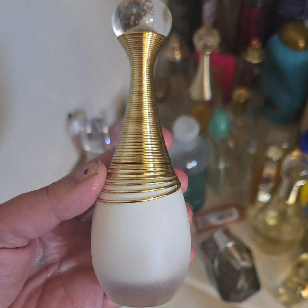 Jadore Elegant Gold and Cream Decorative Bottle - Home Accents